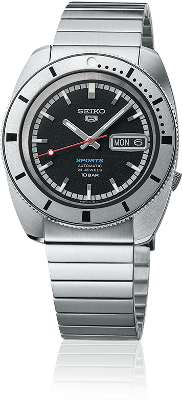 Seiko horloge, 5 Sports Retro Lim. Edition zwart
