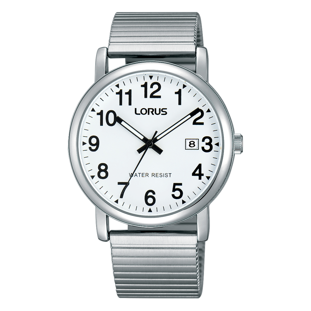 Dit is een herenhorloge van het merk Lorus. Het is een analoog horloge gemaakt van metaal. De diameter van de kast is 37.5 mm en de kast is 9.5 mm dik.
De verdere specificaties van het horloge zijn als volgt:
Kastvorm: rond
Kastkleur: zilverkleurig
Kastmateriaal: metaal
Bandbreedte: 19 mm
Bandlengte: 227.5 mm
Sluiting: geen, rekband
Wijzerplaatkleur: wit
Glassoort: hardlex mineraal glas
Techniek: quartz