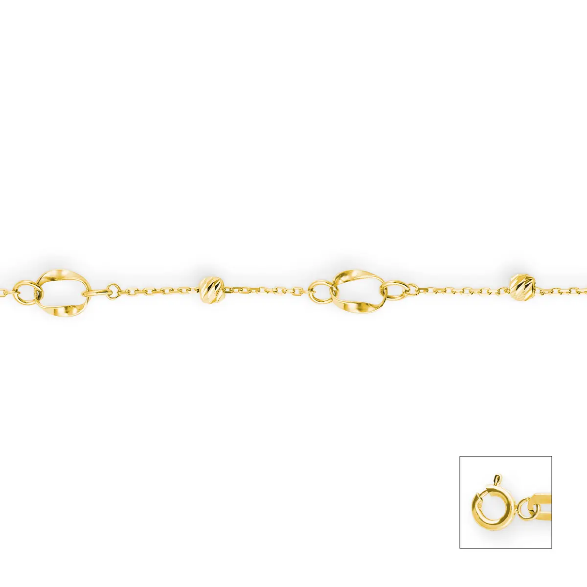 Gouden armband 19cm