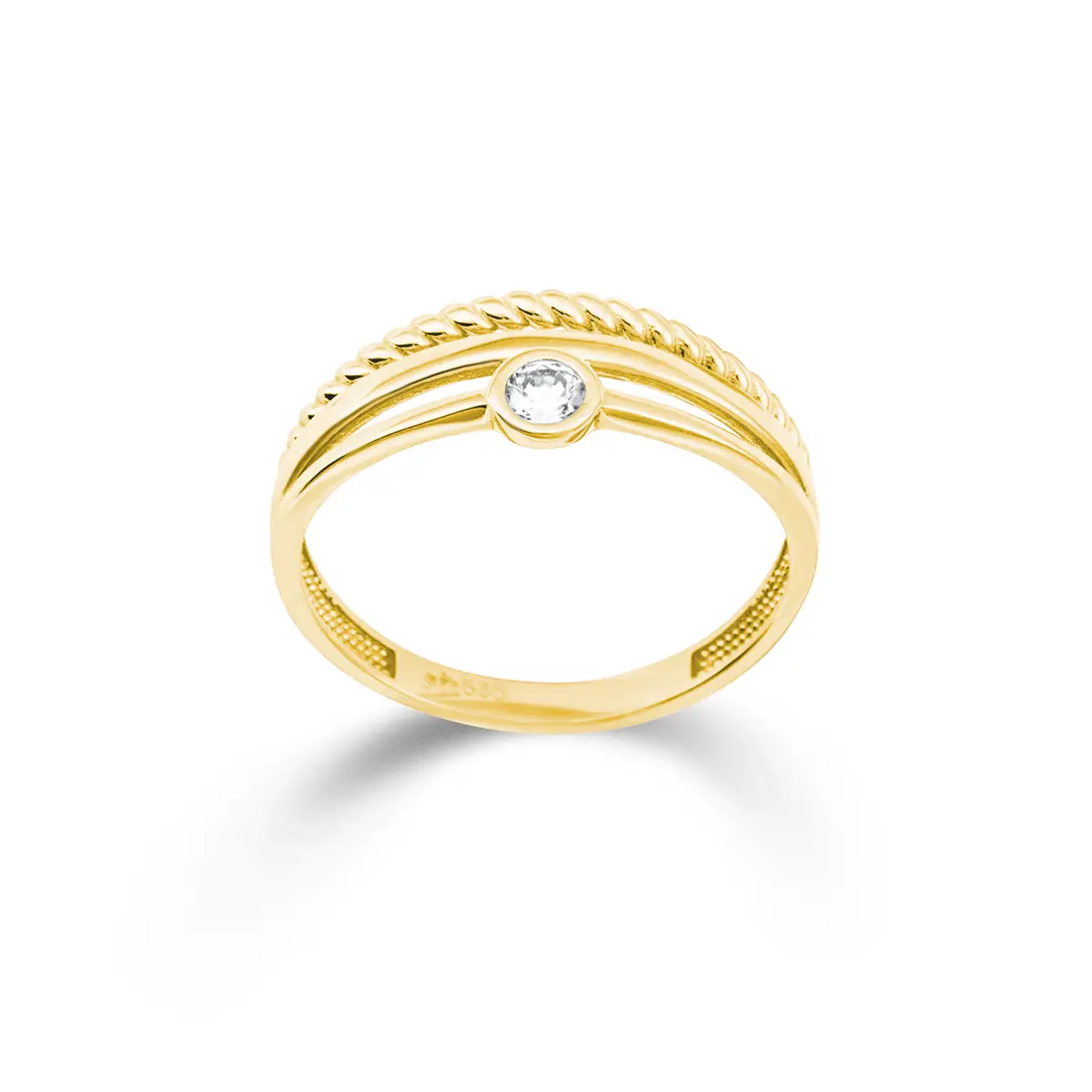 Gouden ring met zirkonia