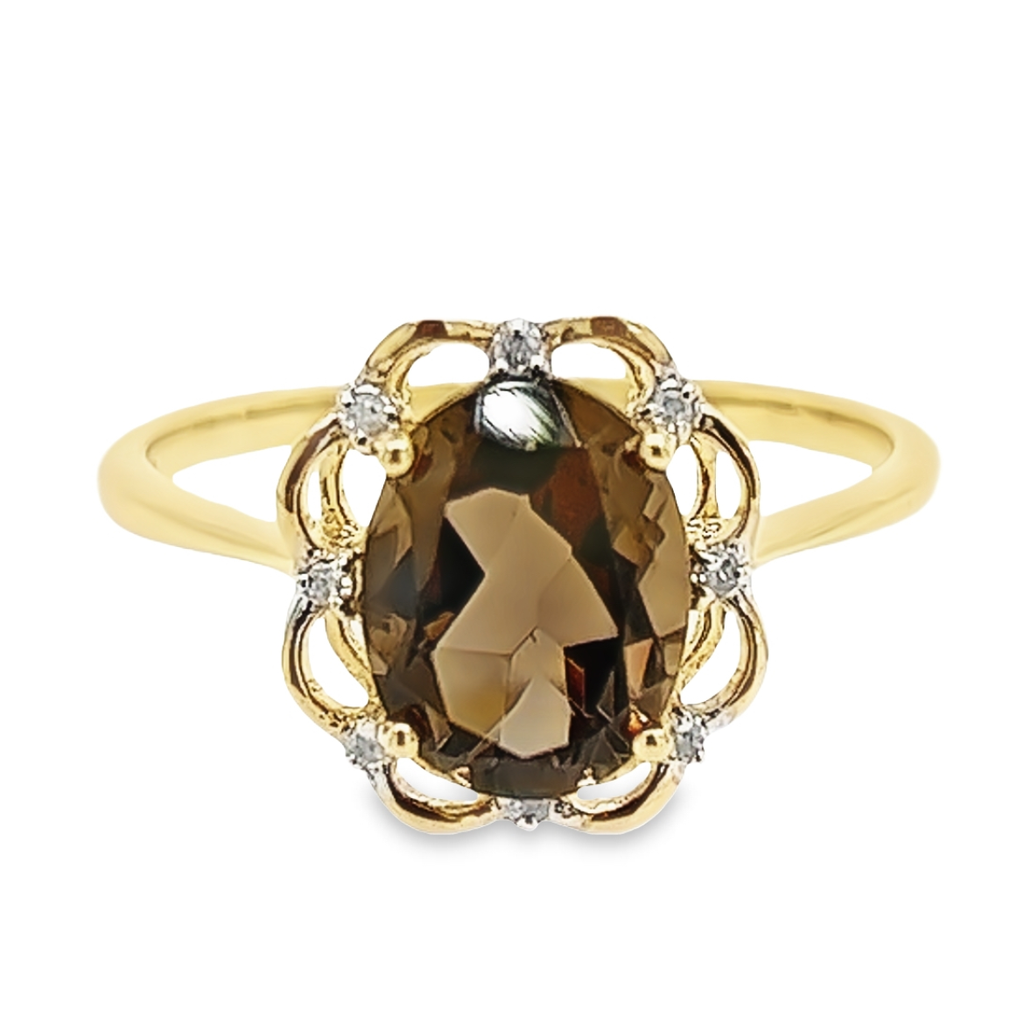 Smoky Quartz en Diamant