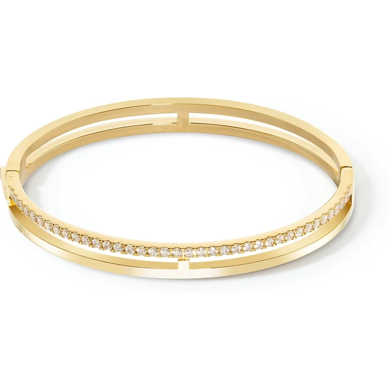 Coeur de Lion 0136/32-1816/19 Bangle Dubbel Crystal Verguld