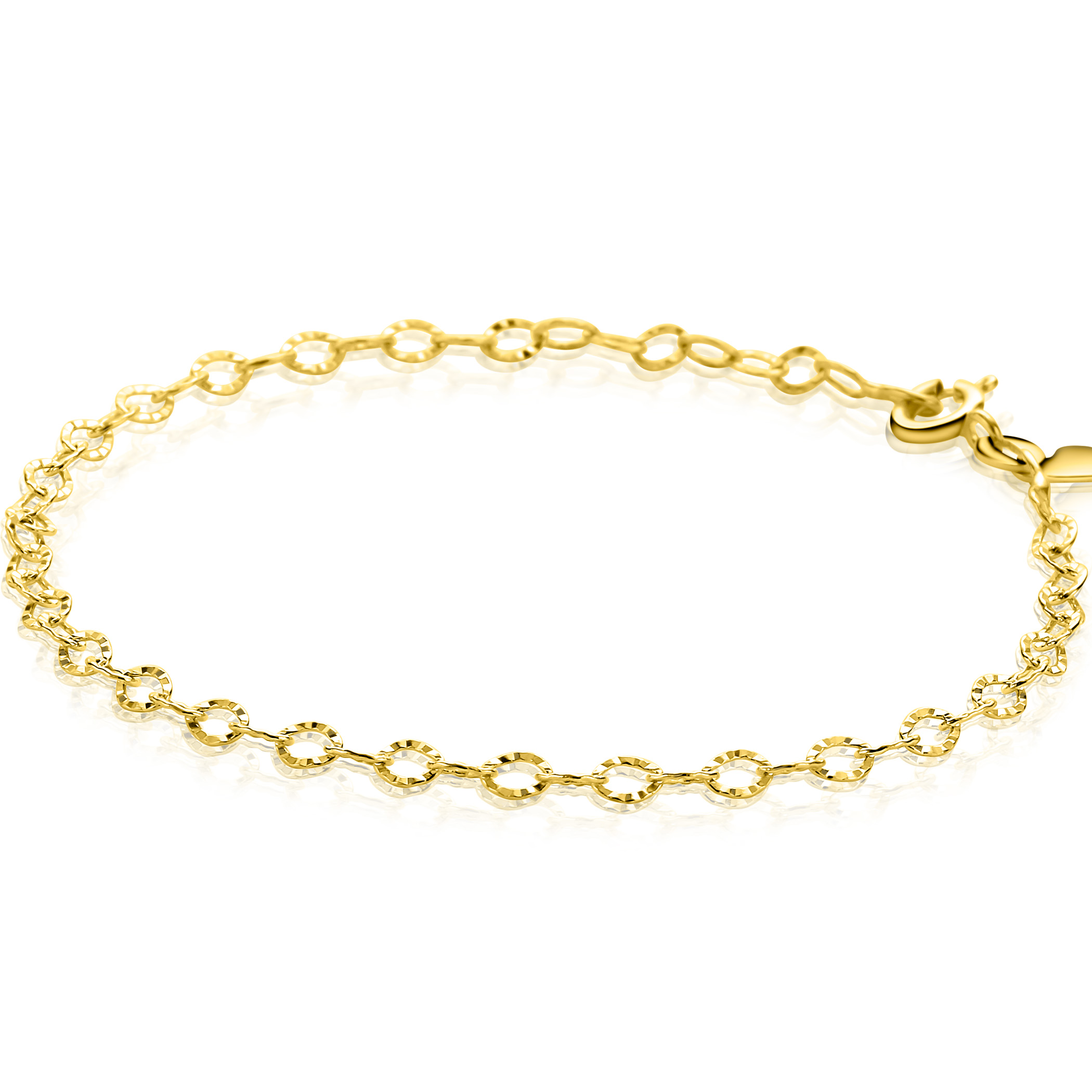 De ZINZI ARMBAND ZGA538 is een elegante gouden armband met een breedte van 3 mm. Gemaakt van 14-karaats geelgoud, is deze armband een verfijnd accessoire voor elke gelegenheid. De beste manier om deze armband te dragen is als een opvallend stuk bij zowel casual als formele outfits, passend bij andere gouden sieraden.