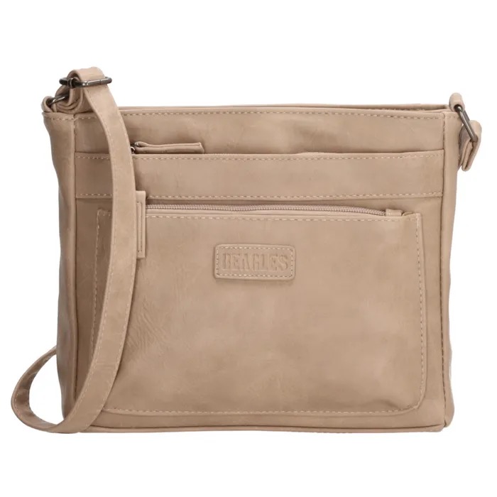 Murcia schoudertas in taupe precies wat je nodig hebt! Deze moderne tas combineert een elegant design met slimme opbergmogelijkheden, zodat je altijd georganiseerd én fashionable de deur uitgaat.

De tas is gemaakt van hoogwaardig imitatieleder en heeft een mooie taupekleur die makkelijk te combineren is met elke outfit. Dankzij de verstelbare schouderband draag je deze tas comfortabel crossbody of over één schouder. Ideaal voor werk, een dagje shoppen of een avondje uit!

✅ Waarom jij deze tas wilt hebben:

Twee handige voorvakken met ritssluiting
Ruim hoofdvak met ritssluiting, met daarin:
Een insteekvak voor je telefoon of sleutels
Een ritsvak voor kleine, waardevolle spullen
Praktisch achtervak met ritssluiting
Verstelbare schouderband voor optimaal draagcomfort
Gemaakt van duurzaam imitatieleder
 Afmetingen & materiaal:

Kleur buitenkant: Taupe
Hoogte: 20 cm
Lengte: 25 cm
Diepte: 3 cm
Materiaal: Imitatieleder
Compact van formaat, groots in stijl en gebruiksgemak. Deze Beagles Murcia tas wordt al snel jouw favoriete accessoire. Bestel ‘m nu en ervaar het gemak zelf!