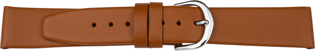 Cognac leren horlogeband
