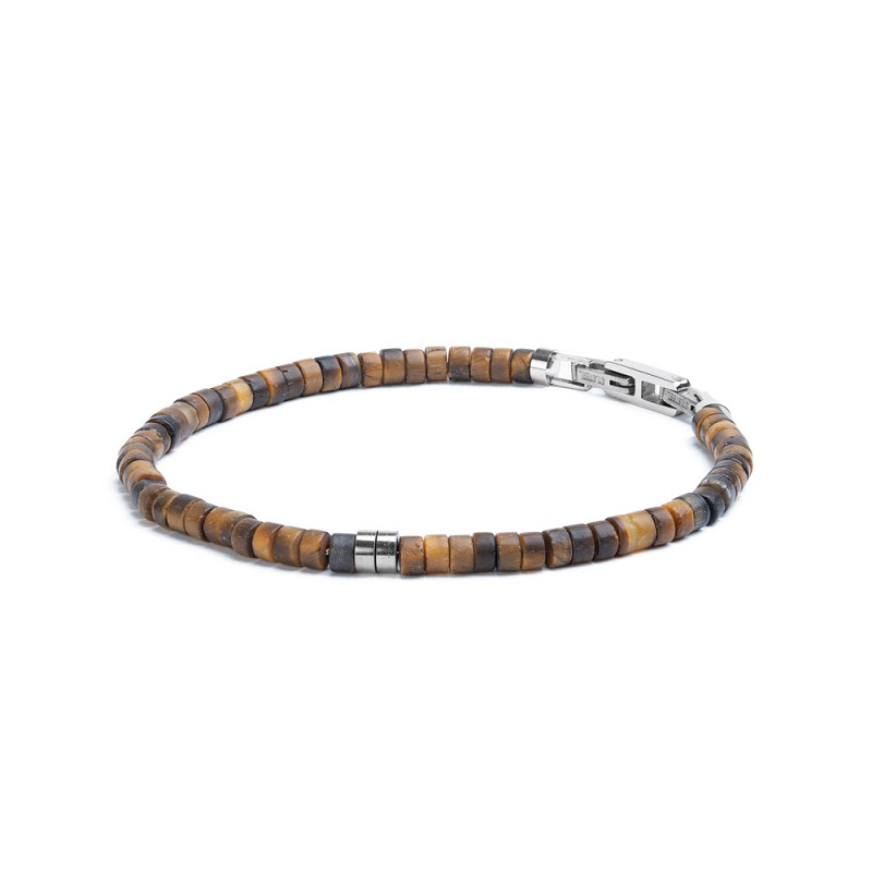 De Sphera Mat Tiger armband is gemaakt met elegante 2mm ronde Tijgeroog stenen en afgewerkt met een titanium element. Deze armband is verfijnd en classy en past perfect bij andere accessoires of horloges.

Tijgeroog wordt ook wel 'de steen der Krijgers' genoemd. Het is een krachtige steen die je beschermt tegen negatieve invloeden. Hij zou je extra moed, kracht en doorzettingsvermogen geven.