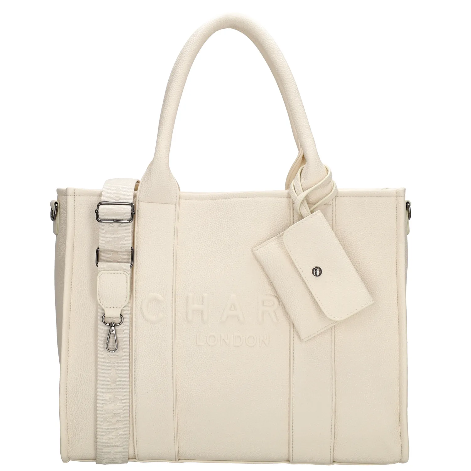 De Charm London Bond Shopper is jouw stijlvolle sidekick voor elke dag. Met een ruim hoofdvak dat veilig afsluit met een rits, biedt deze tas voldoende ruimte voor al je essentials. Dankzij het handige 15.6 inch laptopvak neem je je laptop moeiteloos mee naar werk of studie. De verstelbare en afneembare schouderriem zorgt voor extra draagcomfort, terwijl de interne opbergvakken je helpen georganiseerd te blijven. Gemaakt van stevig imitatieleer, combineert deze shopper functionaliteit met een trendy uitstraling.

Kenmerken:


Geschikt voor 15.6 inch laptops

Ruim hoofdvak met ritssluiting

Intern ritsvak, insteekvak en achtervak voor optimale organisatie

Verstelbare en afneembare schouderriem voor draagcomfort