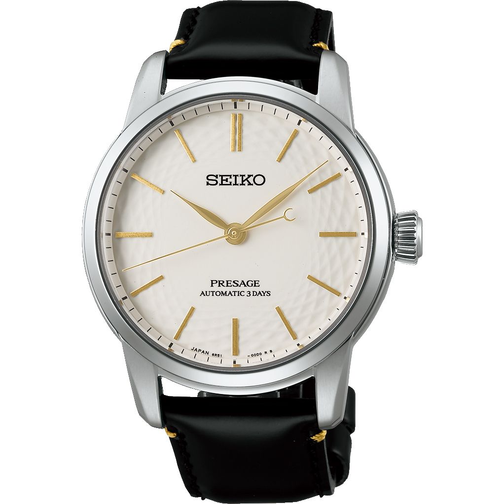 Bestel uw Seiko Presage Craftsmanship Unglazed Arita Porcelain Limited Edition herenhorloge direct via www.juwelierhaesen.nl. Dit Seiko Limited Edition Presage herenhorloge is bekend onder Seiko-referentienummer SPB497J1 en daarnaast onder het EAN: 4954628255556. Het horloge heeft een mechanisch uurwerk met automatische opwindfunctie dat geplaatst is in een edelstalen kast. Op de beige wijzerplaat is analoge tijdsweergave zichtbaar. Aan de kast zit een zwarte lederen horlogeband met een vouwsluiting.

Het mechanisch uurwerk met automatische opwindfunctie biedt u alleen de tijd als tijdfunctie(s). De ronde horlogekast is 100m waterdicht en voorzien van een saffierglas.