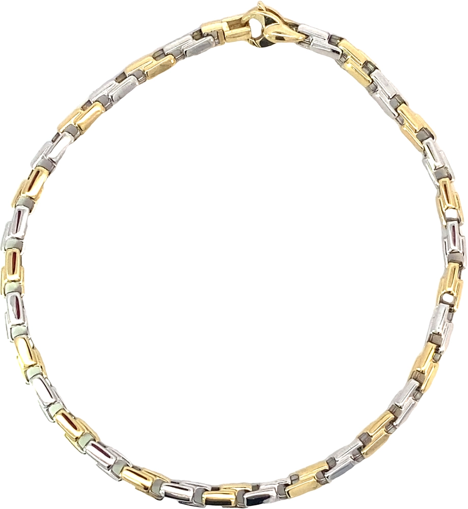 Gouden Bicolor Armband Anker 19.5cm 3.5mm 1184-a bic 19.5
