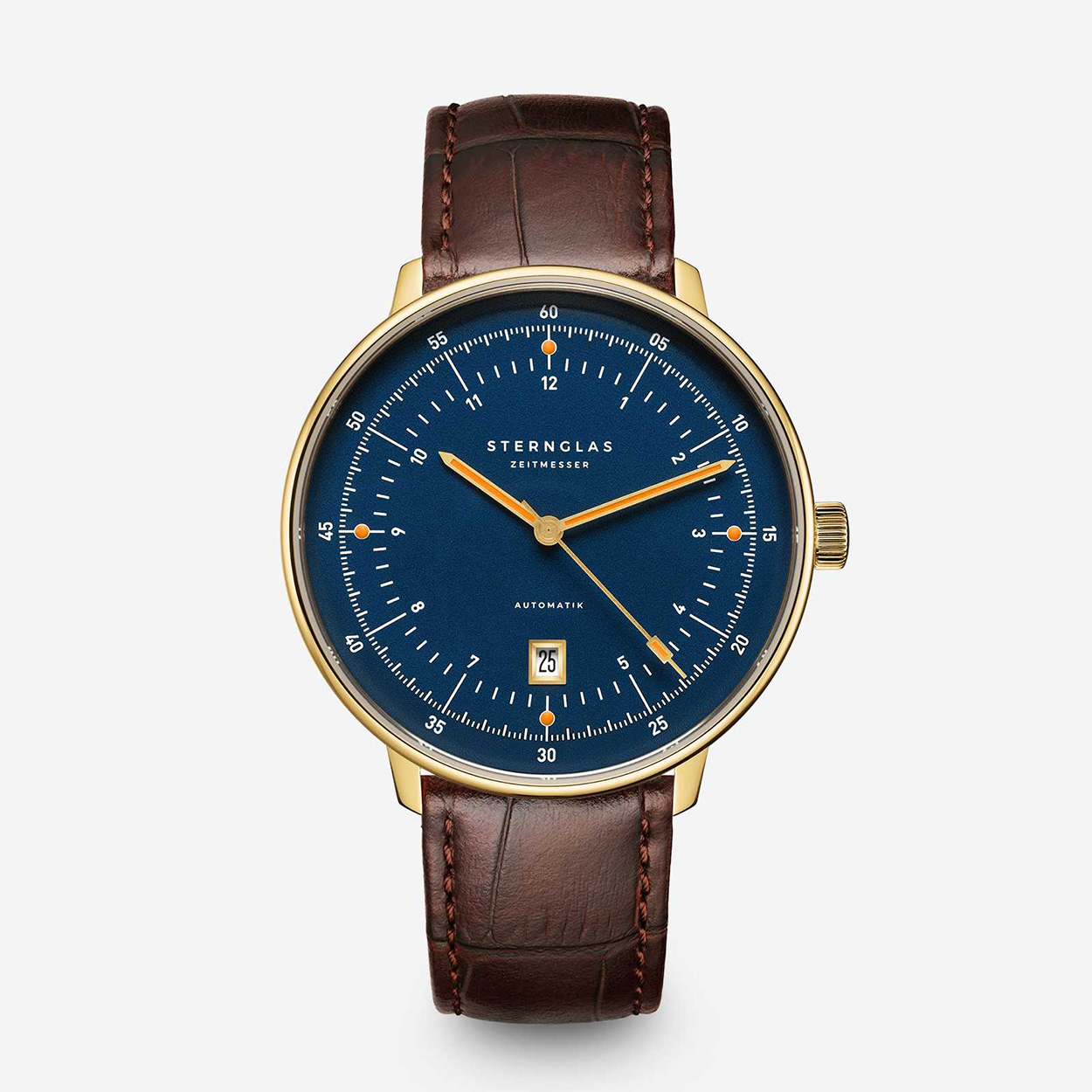 Collectie: Hamburg
Garantie: 2 jaar
Kleur: bruin / blauw
Waterdichtheid: 50M/5ATM
Glas: saffierglas
Cijfers op wijzerplaat: Arabisch / indexen
Type: wijzers
Gewicht: 71 g