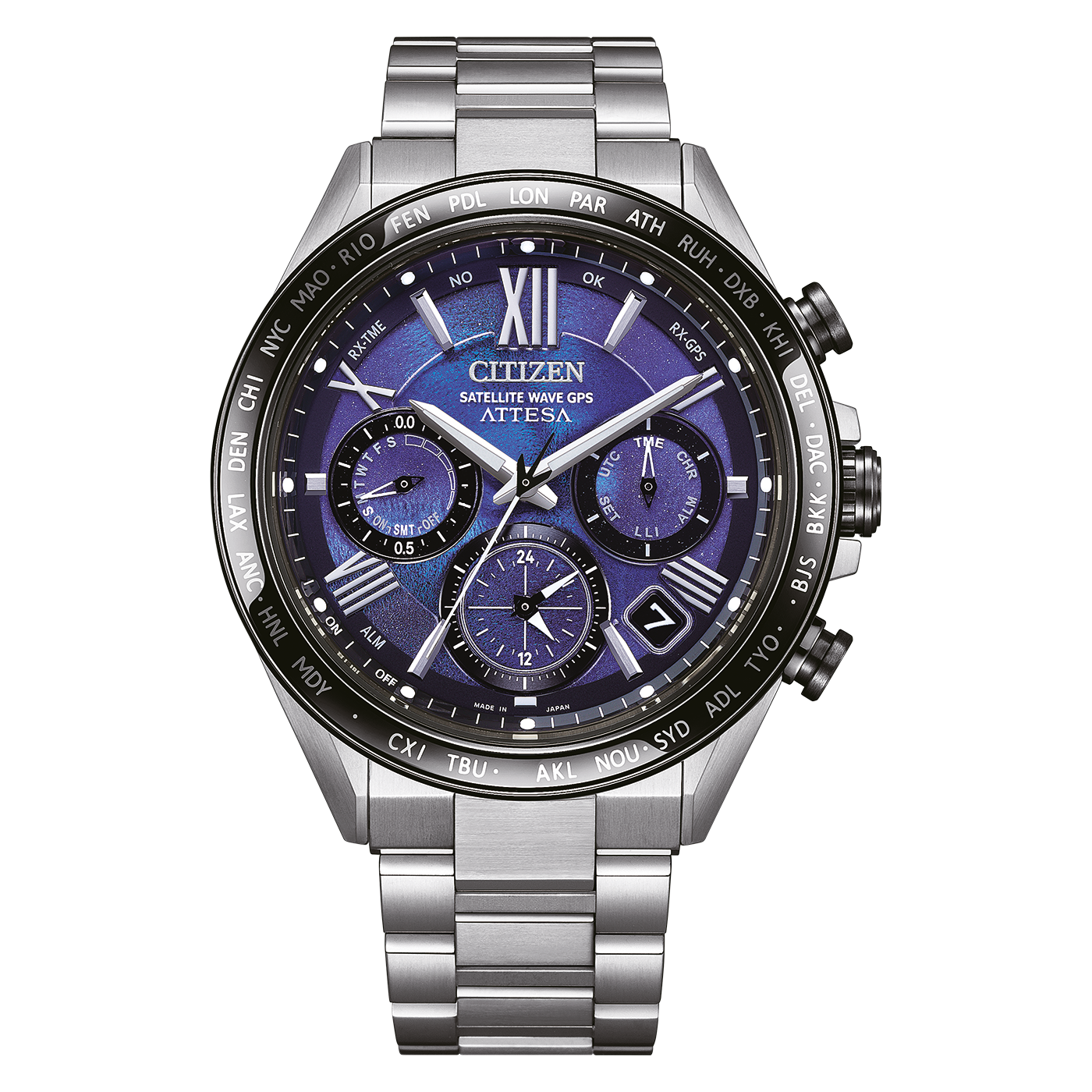 Prachtig herenhorloge van het merk Citizen. Door dit horloge met gps functie ben je altijd verbonden met de tijd. Doordat het horloge van saffierglas is voorzien krast het glas niet. Dit in combinatie met de titanium band, maakt het een ontzetten mooi en sterk horloge. 