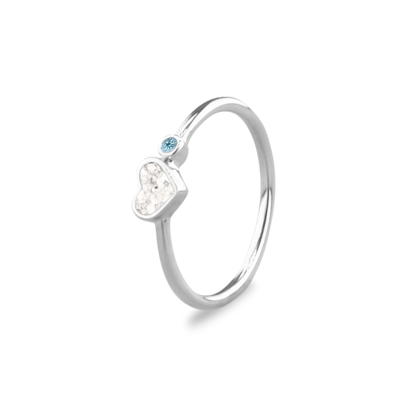 ring see you hartje met geboortesteen