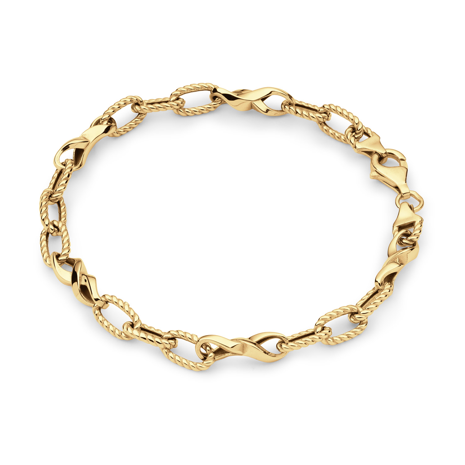 GLOW zilver vergulde schakelarmband | 19cm | vergulding +- 5 mikron | 925RDGP