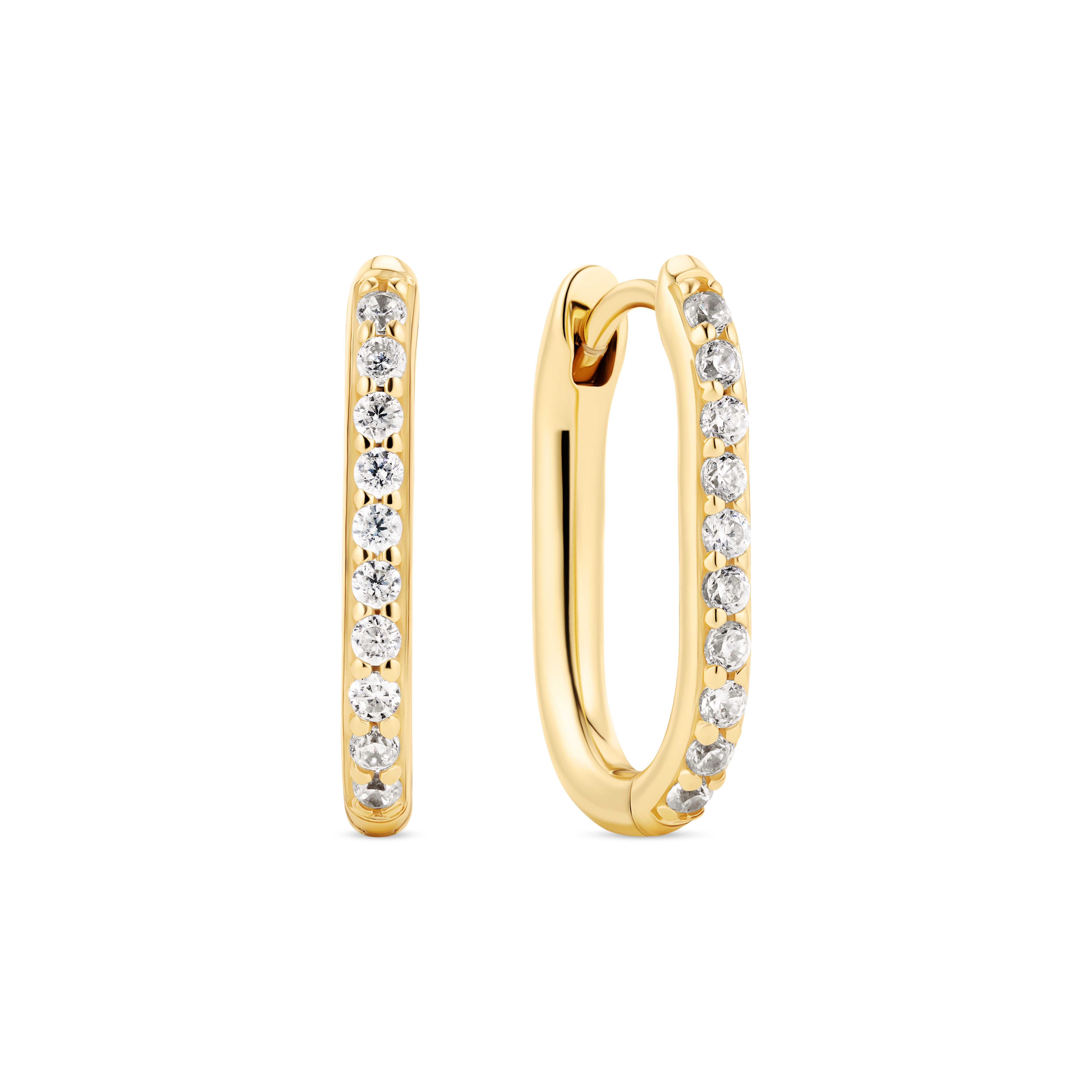 Sif Jakobs oorbellen gold plated met zirconia