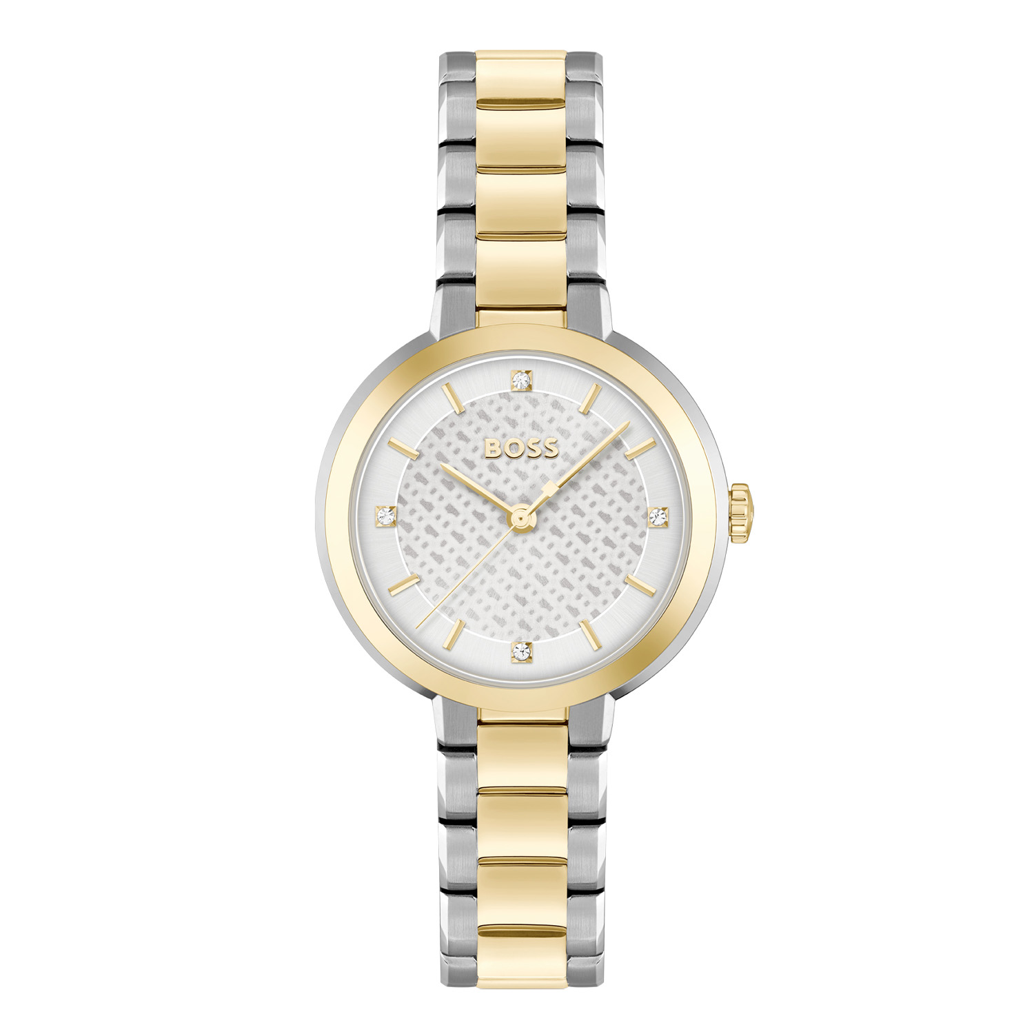 Boss horloge met stalen band, Sena bicolor