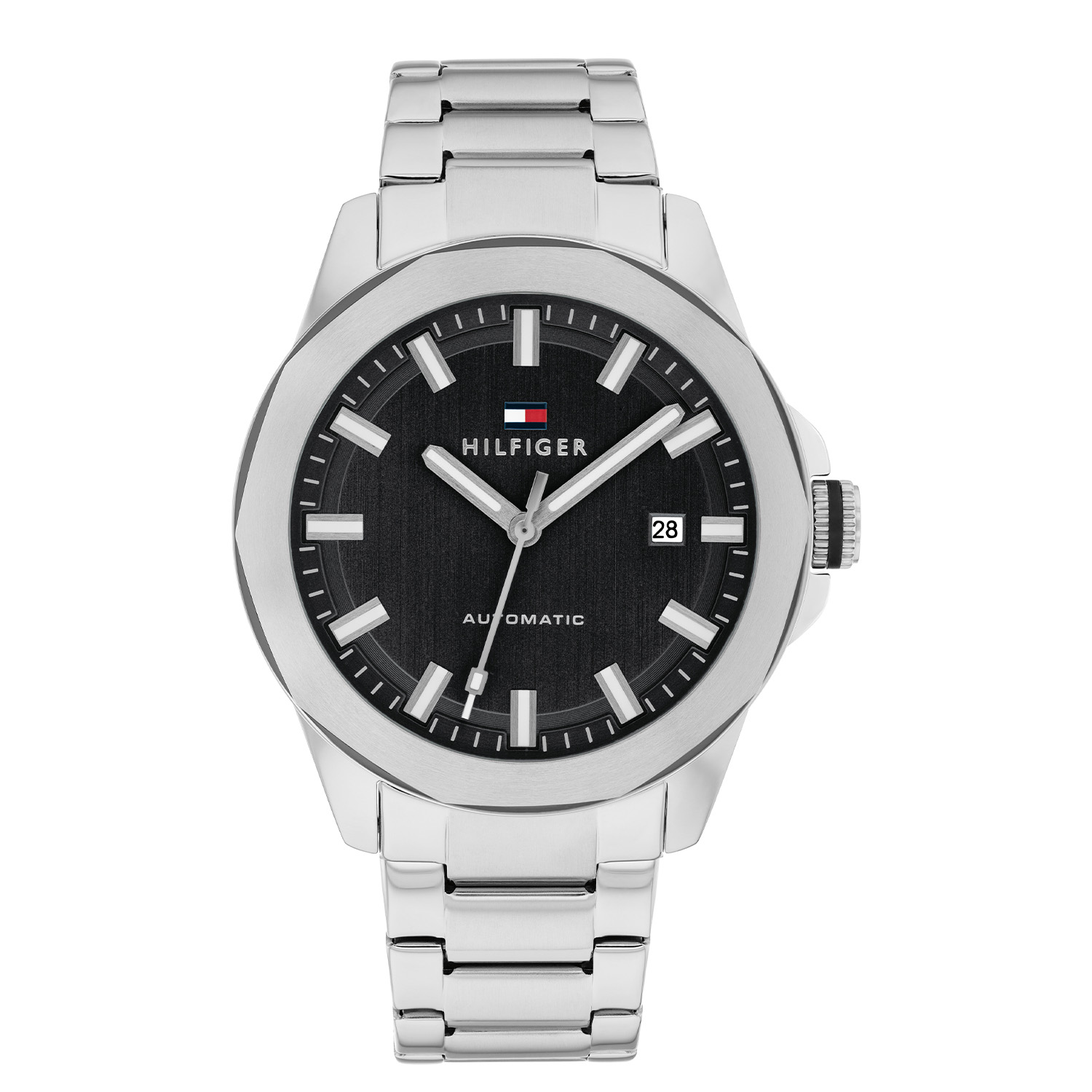 Tommy Hilfiger TH1710692 Horloge Heren Automaat 42mm
Dit specifieke horloge van Tommy Hilfiger uit de Lars serie met artikelnr: TH1710692 is een stijvol herenhorloge die niet in je collectie mag ontbreken. Het herenhorloge heeft een stalen kast met 10 hoekige bezel en een zwarte wijzerplaat met een datum en lumibrite inleg in de wijzers en uurstrepen. Dit model heeft een automatisch uurwerk en loopt op de beweging van de pols. Aan de kast zit een stalen schakelband met een vouwsluiting. Het horloge heeft een mineraalglas, een afmeting van 42mm en is 5ATM.  

Het merk:
Sinds de lancering van het merk in 1985 is Tommy Hilfiger wereldwijd bekend geworden als pionier van de klassieke Amerikaanse coole stijl. Geïnspireerd door de iconische popcultuur en het Amerikaanse erfgoed. De dames en herencollectie van dit seizoen bestaan uit minimalistische silhouetten en rustieke lederen details. De herenhorlogecollectie biedt iconische uurwerken met roestvrijstalen, lederen en siliconen banden.

Specificaties:
- Mineraalglas
- Ronde kast 42mm
- Stalen horlogekast
- Zwarte wijzerplaat
- Stalen schakelband 
- 5ATM