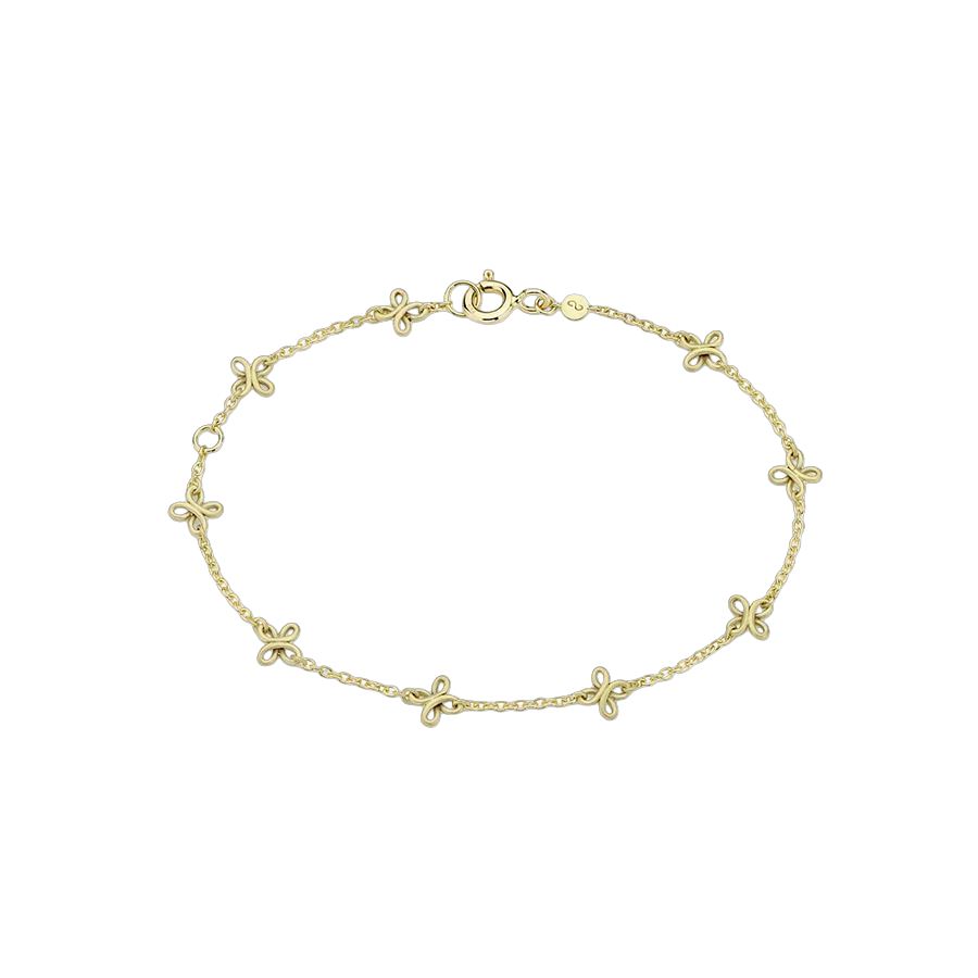 Een 18 krt geelgouden armband Antonio Bernardo model Trevo.