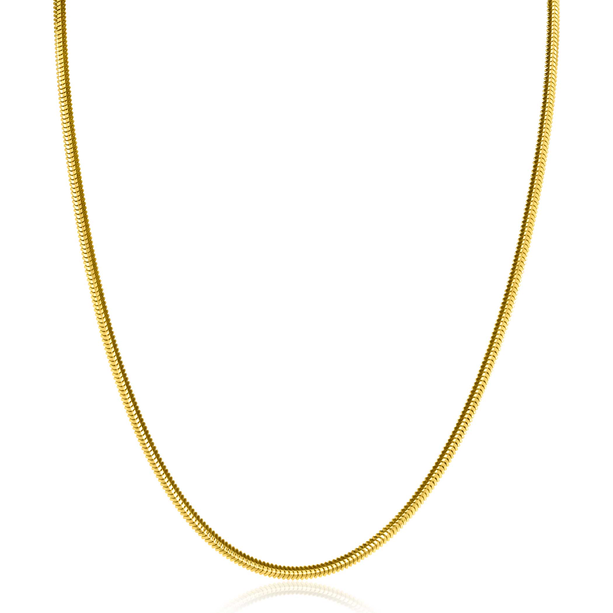 ZINZI gold plated zilveren platte slangenketting 45cm van 2,5mm breed. Valt sierlijk om iedere hals. De lengte van de ketting is te variëren tussen 42 en 45cm door het handige verlengkettinkje. Bij sluiting herkenbaar ZINZI, door het zilveren Zinzi hartje. Vervaardigd van eerste gehalte zilver (925) en extra 14K geel verguld.