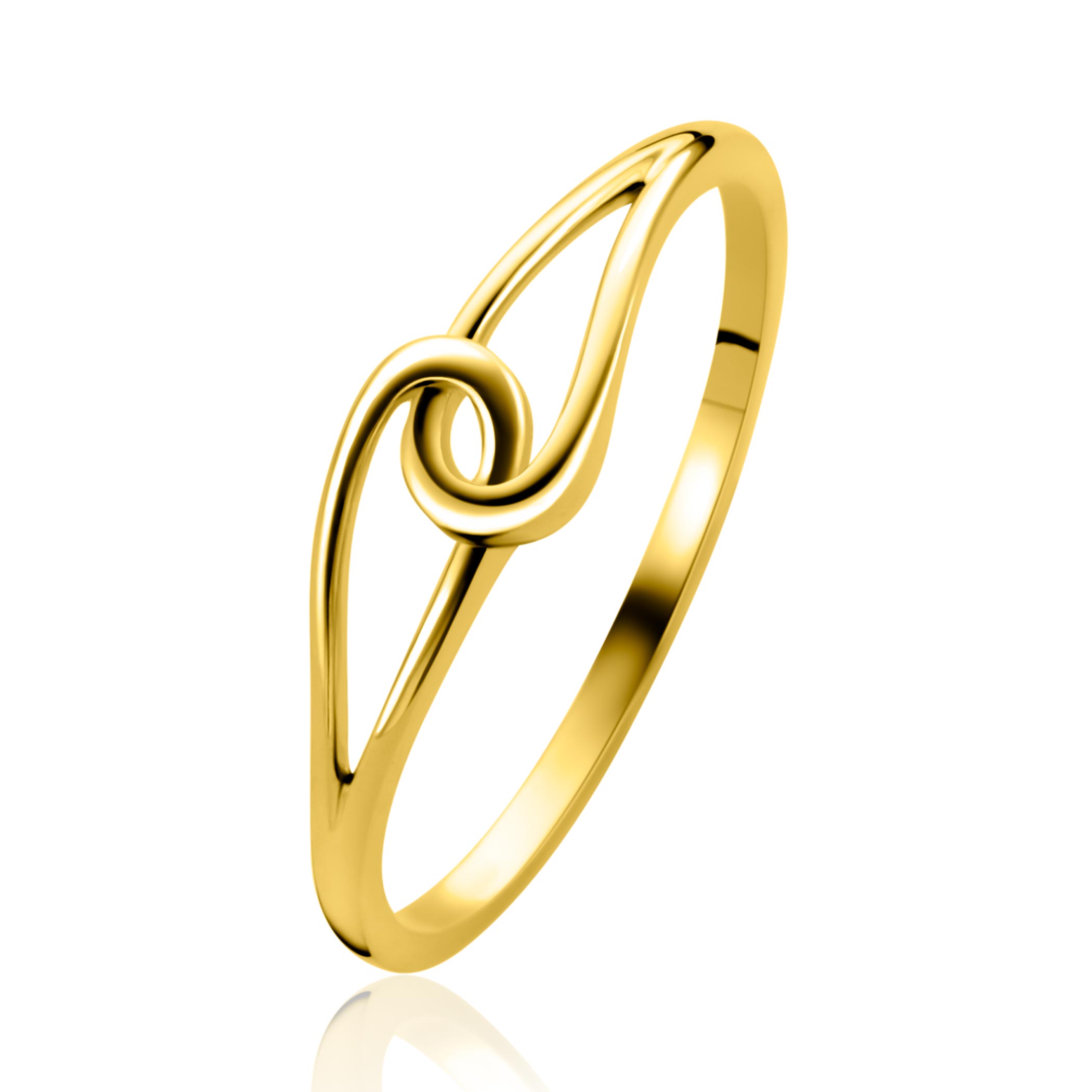 Zinzi gold ring slagmodel maat 54