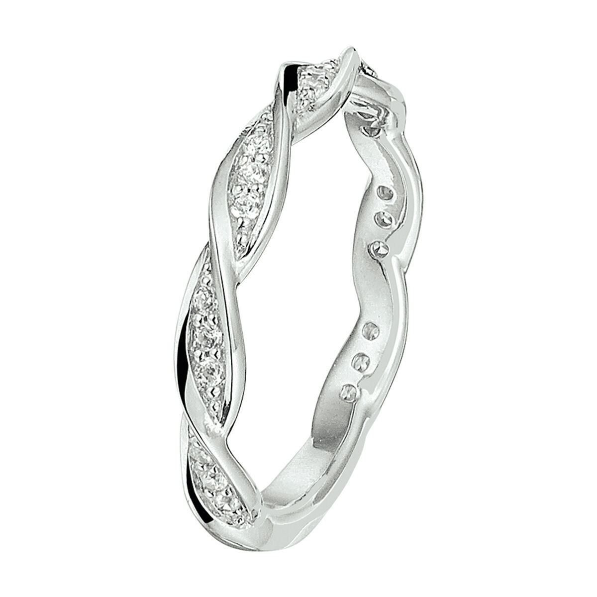 Zilveren ring met Zirkonia's Mt 16,5