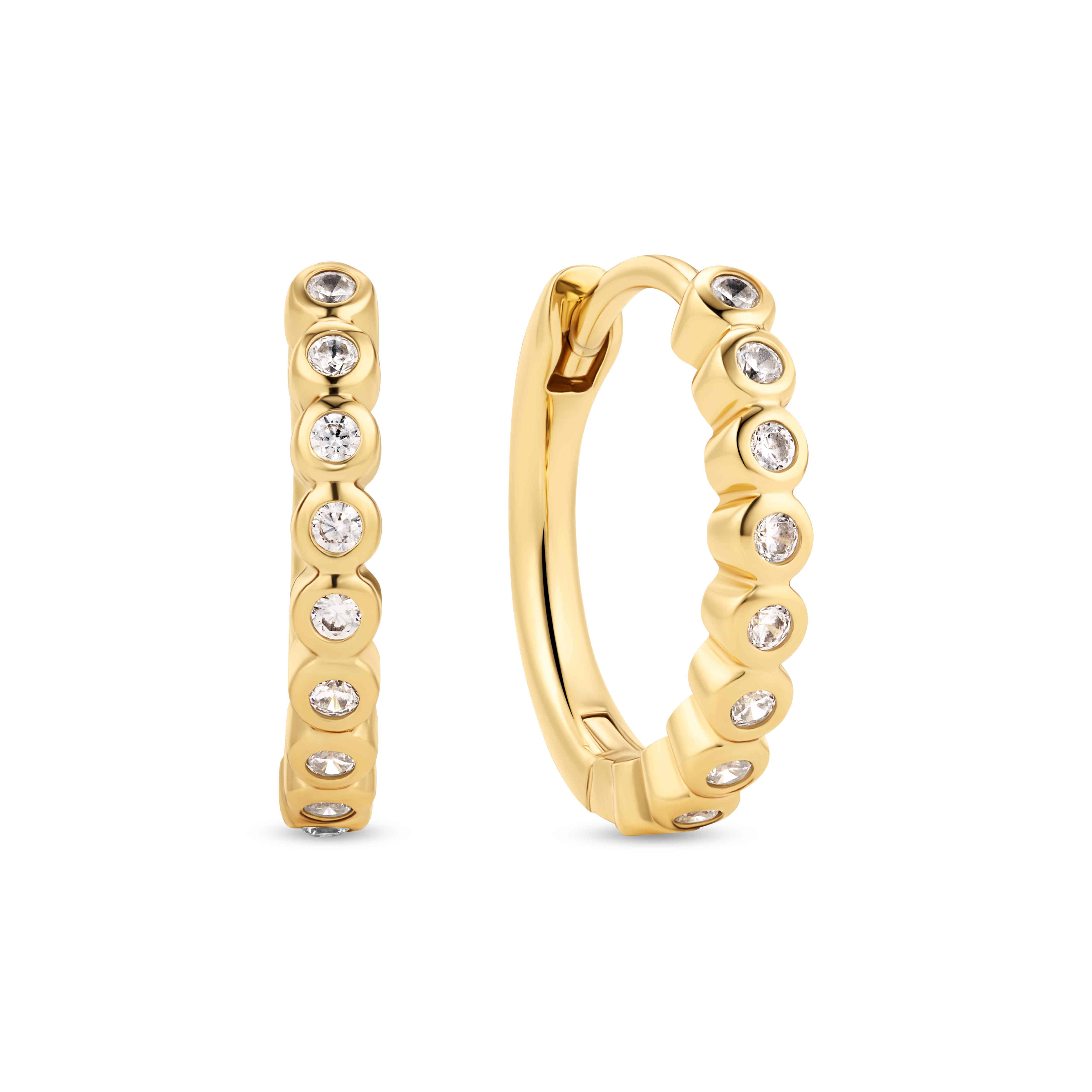 sif jakobs zilveren oorbellen gold plated en zirconiums