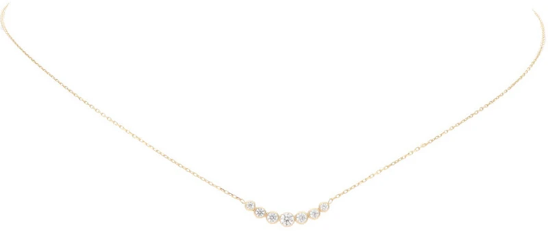 14 KARAAT GOUDEN COLLIER 45 CM LANG MET ZIRKONIA 