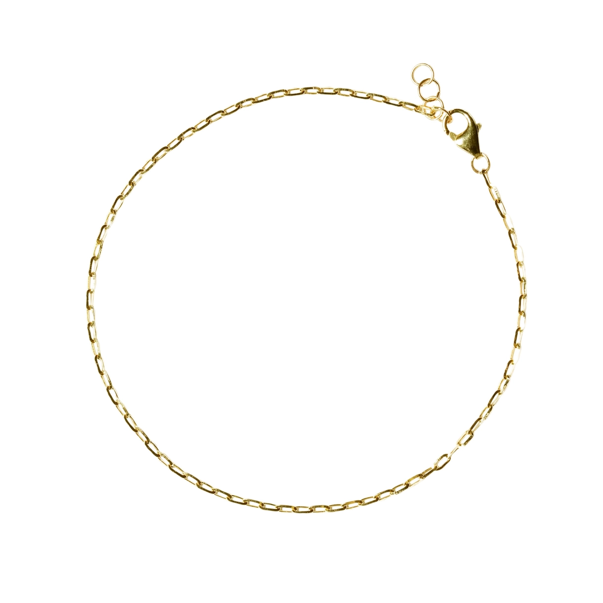 Deze prachtige gouden armband is een verfijnde aanvulling op elke sieradencollectie. Met een lengte van 170 mm en een breedte van 1,5 mm, ontworpen in een Ankerkettingstijl met een veilige karabijnsluiting. Draag het solo voor een subtiele uitstraling of combineer met andere armbanden voor een trendy, gelaagde look.