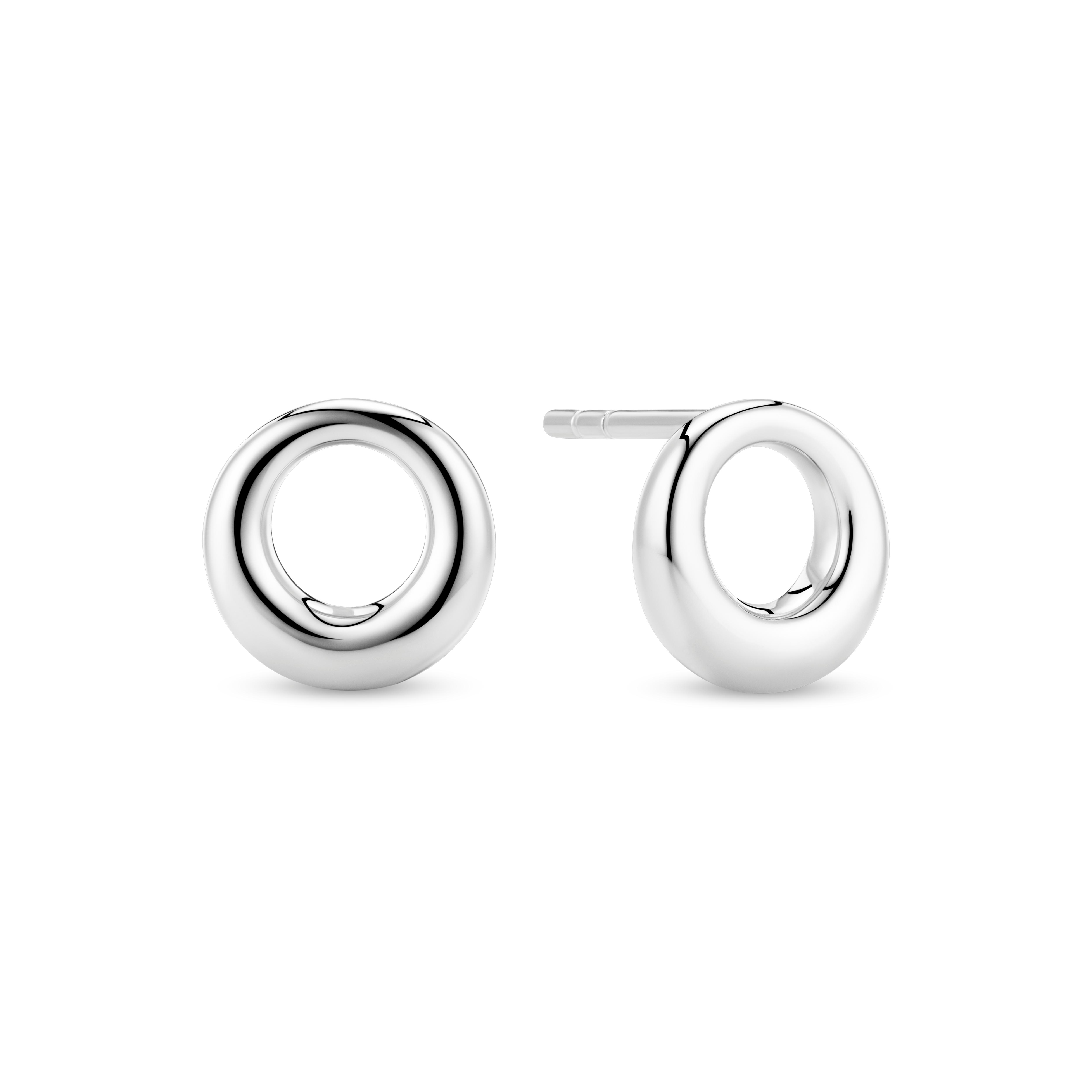 EARRINGS SELENE RHODIUM PLATED, WITH WHITE ZIRCONIA.
