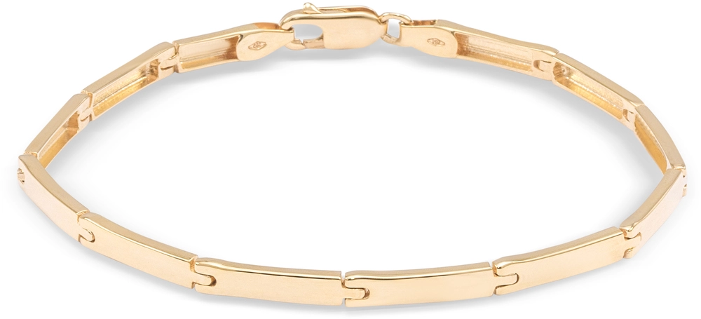 Gouden armband blokjes 19cm 3.3mm 867-a geel 19