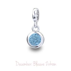 Piccolo Bedel December Blauwe zirkoon