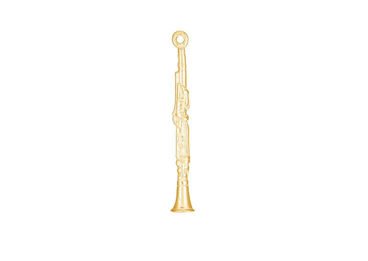 Gouden hanger fantasie klarinet