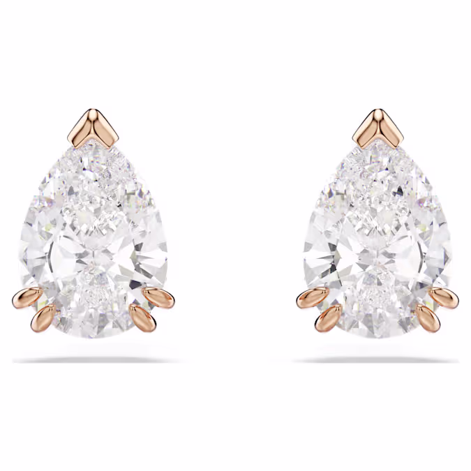 Straal elegantie uit bij elke beweging met deze Stilla-oorknopjes. Ze zijn ontworpen voor oren met gaatjes, schitteren met heldere Swarovski Zirkonia in Pear-slijpvorm en zijn afgewerkt met een roségoudkleurige toplaag. Maak ze uw nieuwe favoriete oorbellen voor elke dag.