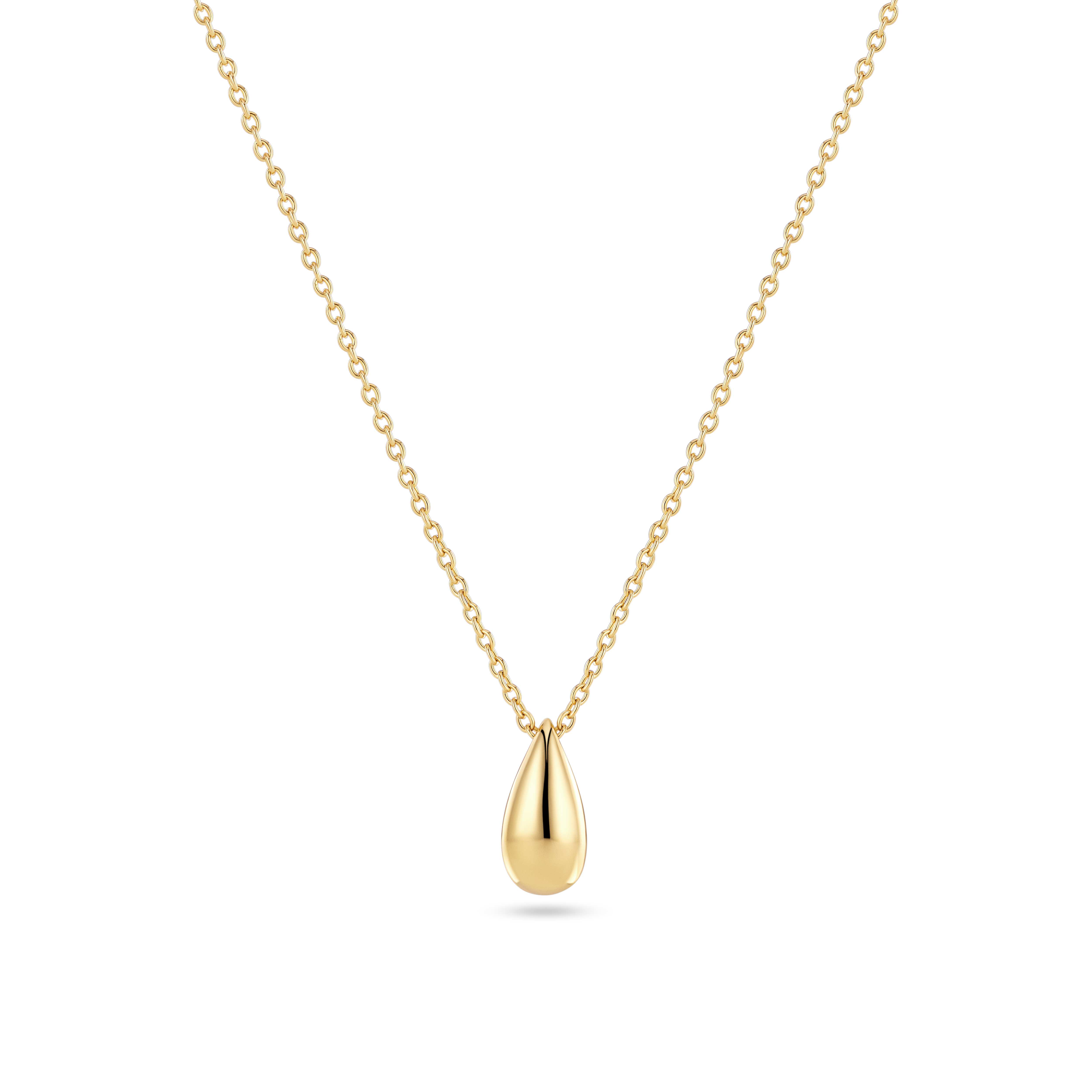 NECKLACE GOCCIOLINA PICCOLO 18K GOLD PLATED, WITH A POLISHED SURFACE.