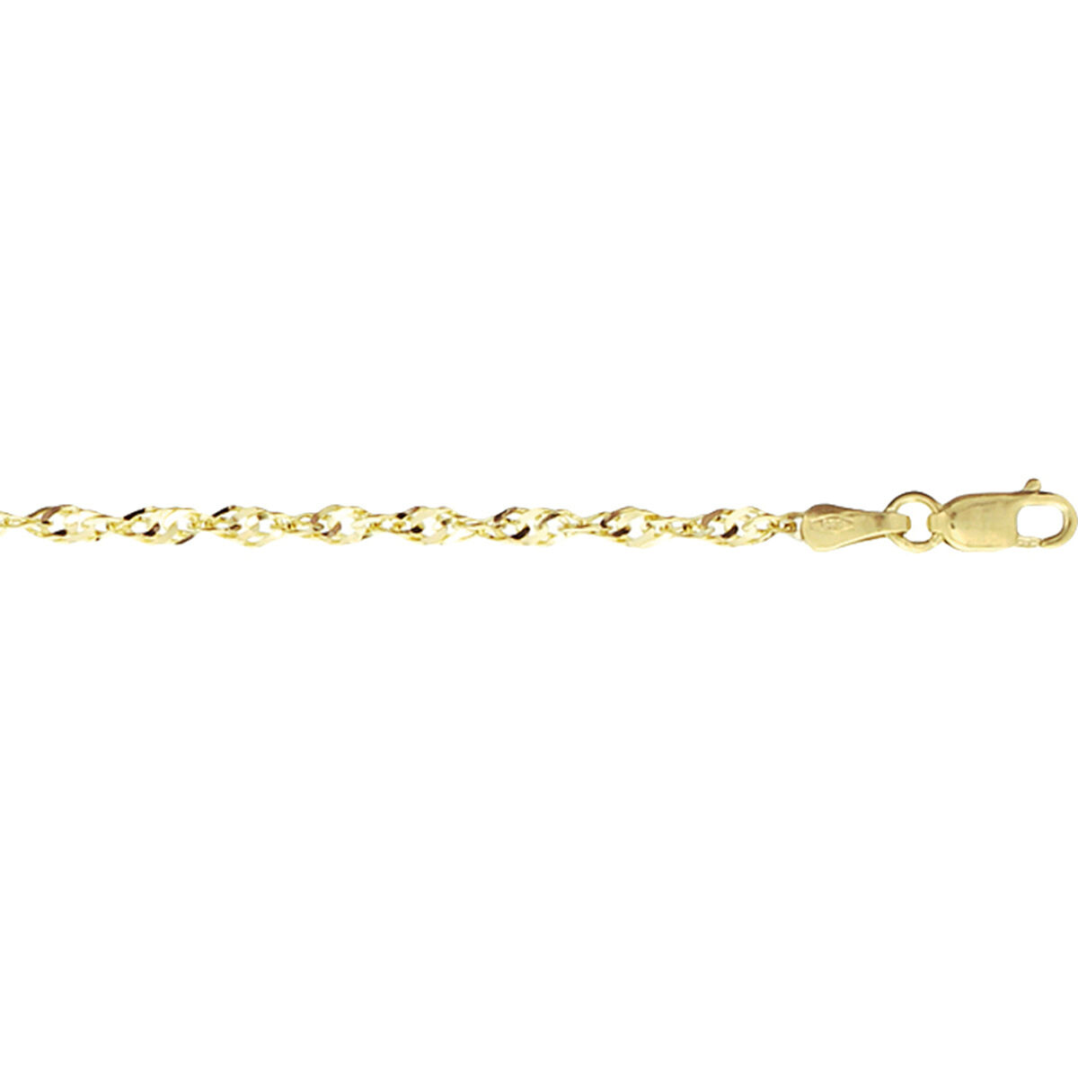 Gouden armband gourmet gedraaid 2.2mm 19cm VIJB022