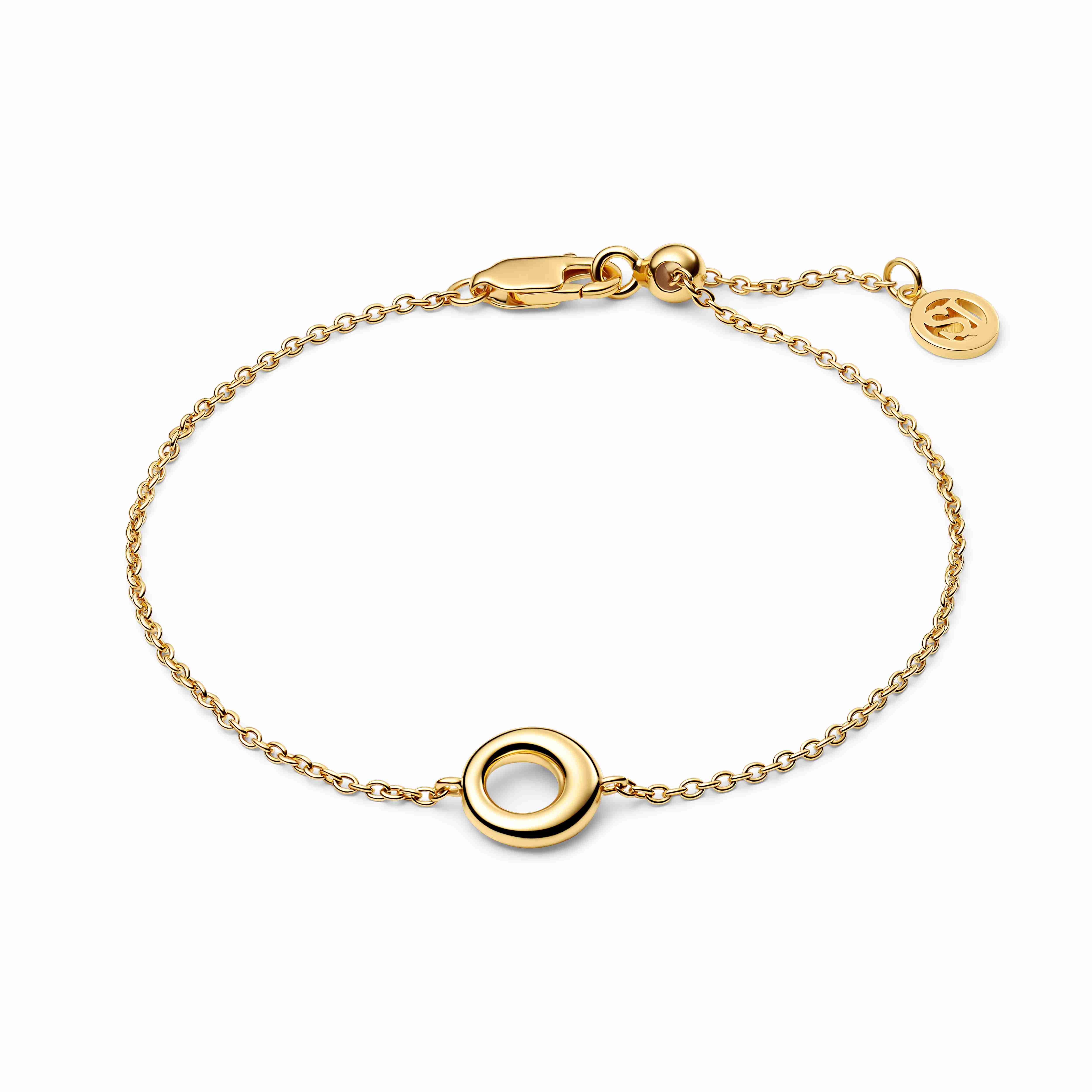 BRACELET SELENE 18K GOLD PLATED, WITH A POLISHED SURFACE.