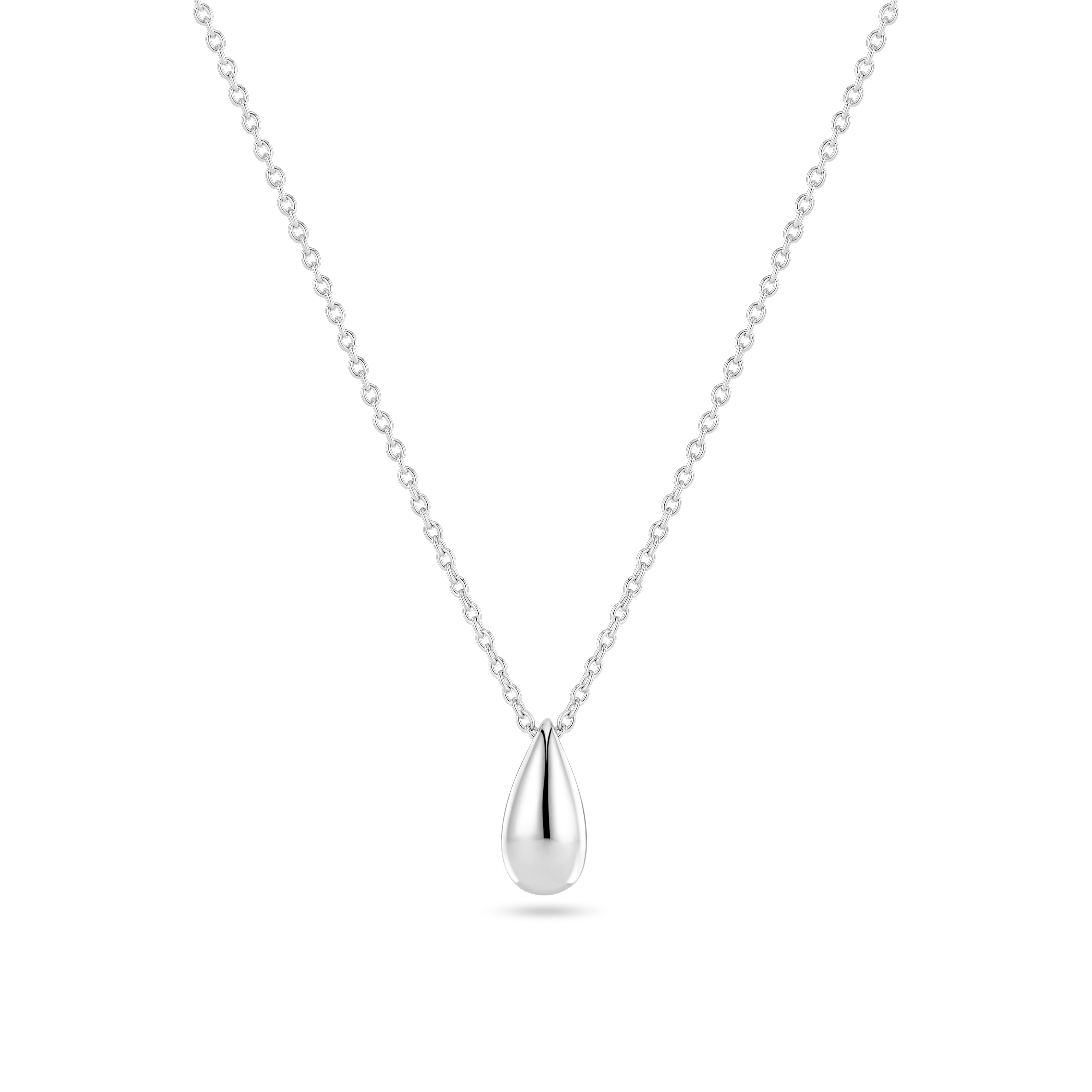 NECKLACE GOCCIOLINA PICCOLO RHODIUM PLATED WITH A POLISHED SURFACE.