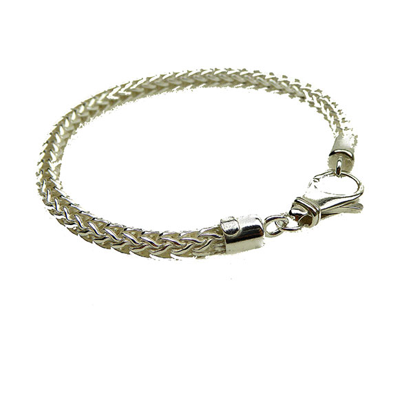 Materiaal: 925 sterling zilver
Lengte: 21 cm
Breedte: 5.3
Schakel: vossenstaart