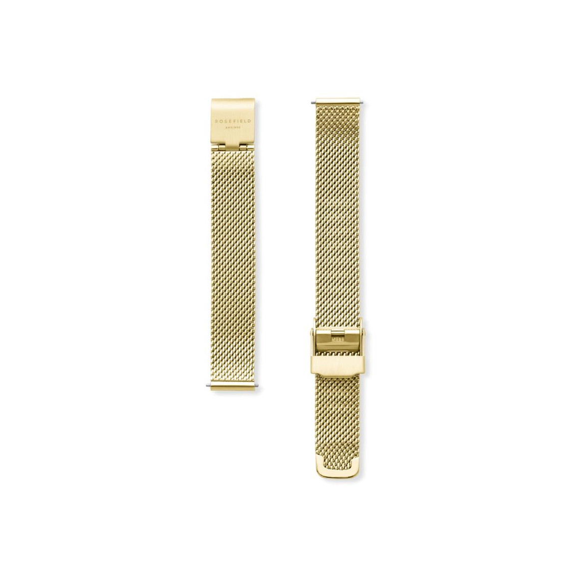 De Mesh Gold strap 12mm met modelnummer SGMG-S324 is een stijlvolle band die perfect is voor horloges met een bandbreedte van 12 mm. Gemaakt van plastic silicone, biedt deze band comfort en duurzaamheid. De kleur is niet gespecificeerd. Draag de band door de uiteinden in de horloge-lugs te klikken en zorg voor een comfortabele pasvorm.