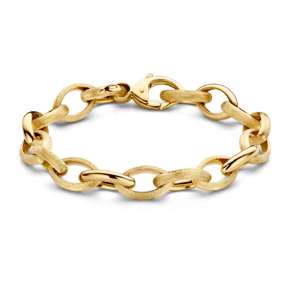 14kt. Excellent Armband geelgoud, Anker mat