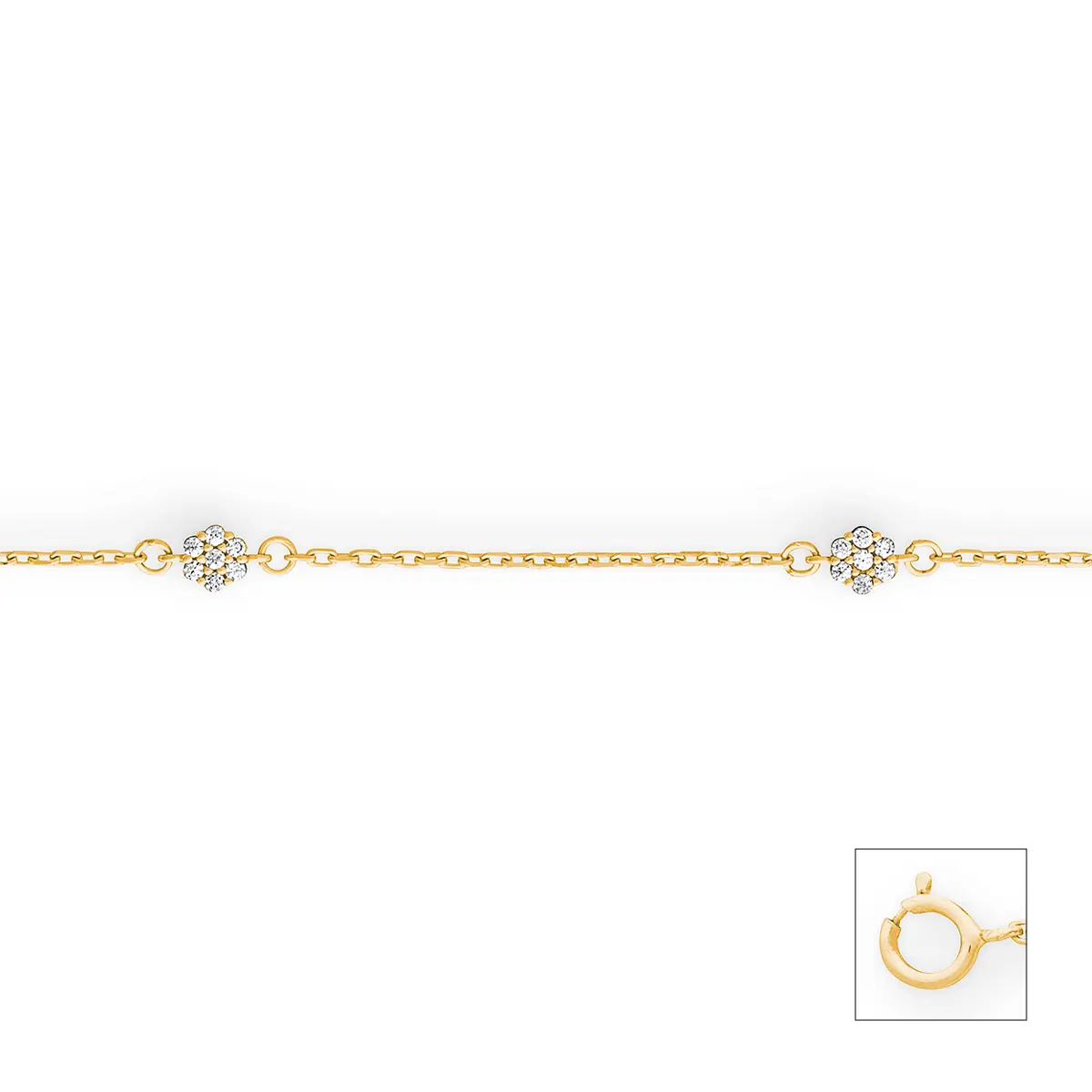 K11709G gouden armband met zirkonia