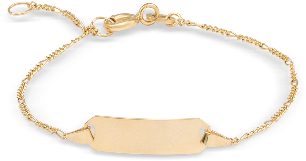 Gouden plaatarmband kind figaro 1.5mm 14cm f10733353 gg 14