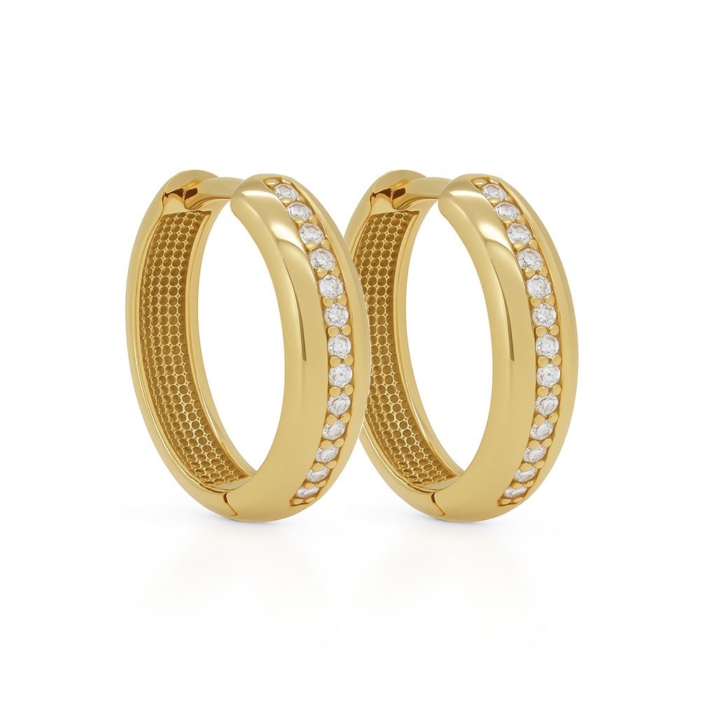 Karma Hinged Hoops ELLINOR Goldplated 16MM