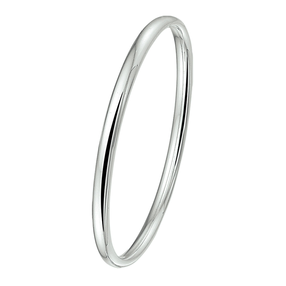 ZILVEREN BANGLE 5MM OVALE BUIS