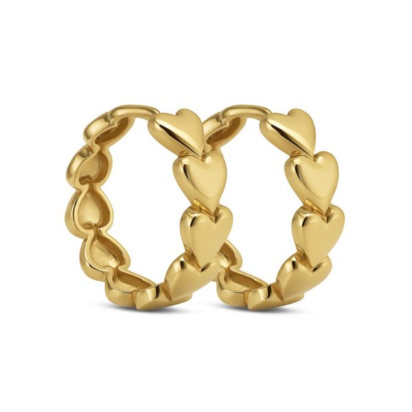 Karma oorringen JULY Hearts | zilver verguld | 16mm | H662GP