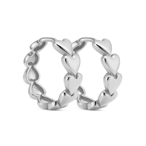 Karma oorringen JULY Hearts | zilver | 16mm | H662S