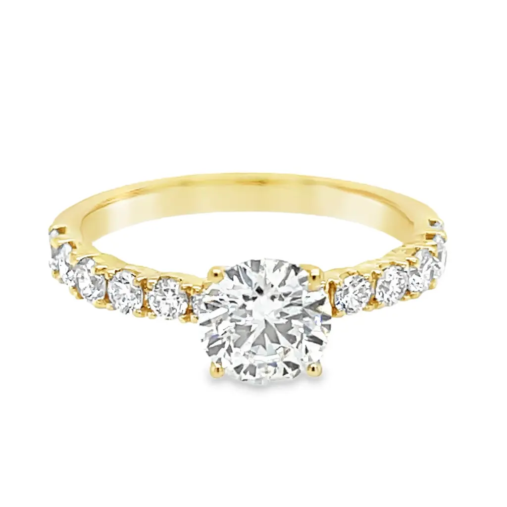 Geelgouden ring met 1,60 karaat Labgrown diamant