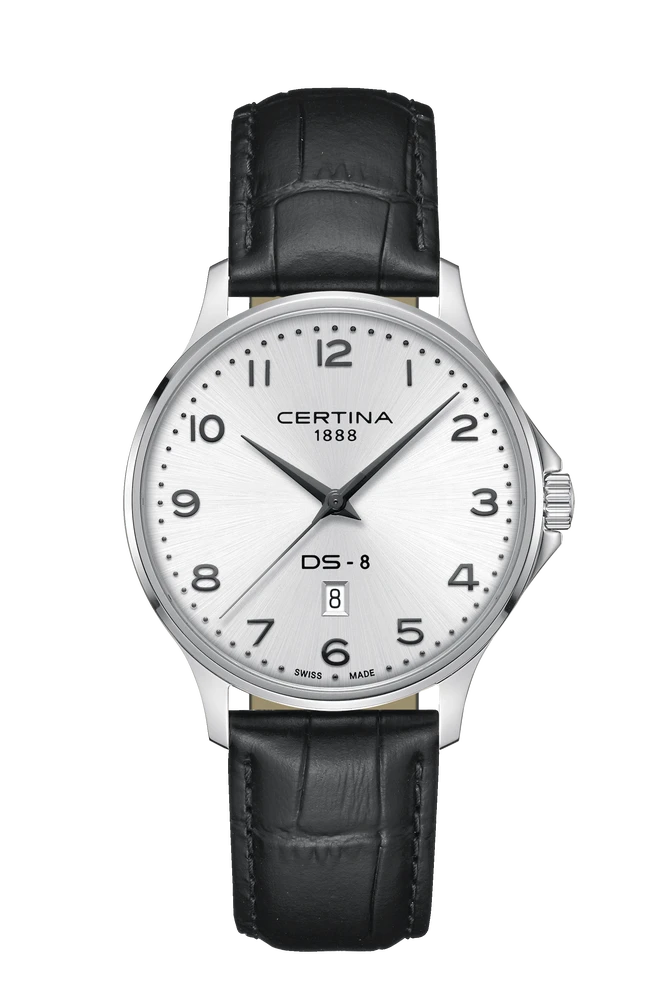 Certina DS8  heren horloge met leren band C0454101603200