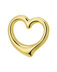 Geelgouden bedel met een hart.