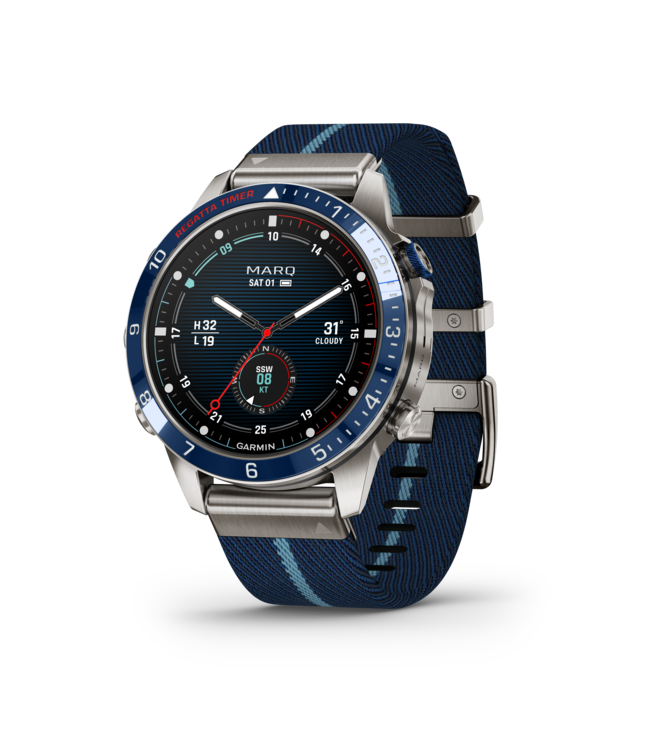De koers naar de overwinning, opnieuw in kaart gebracht
MARQ® Captain is de luxe, moderne smartwatch die uitblinkt in routeplanning voor de fleet. Voor de tacticus die uitzonderlijke prestaties levert in elke omstandigheid, is er geen betere pasvorm.
