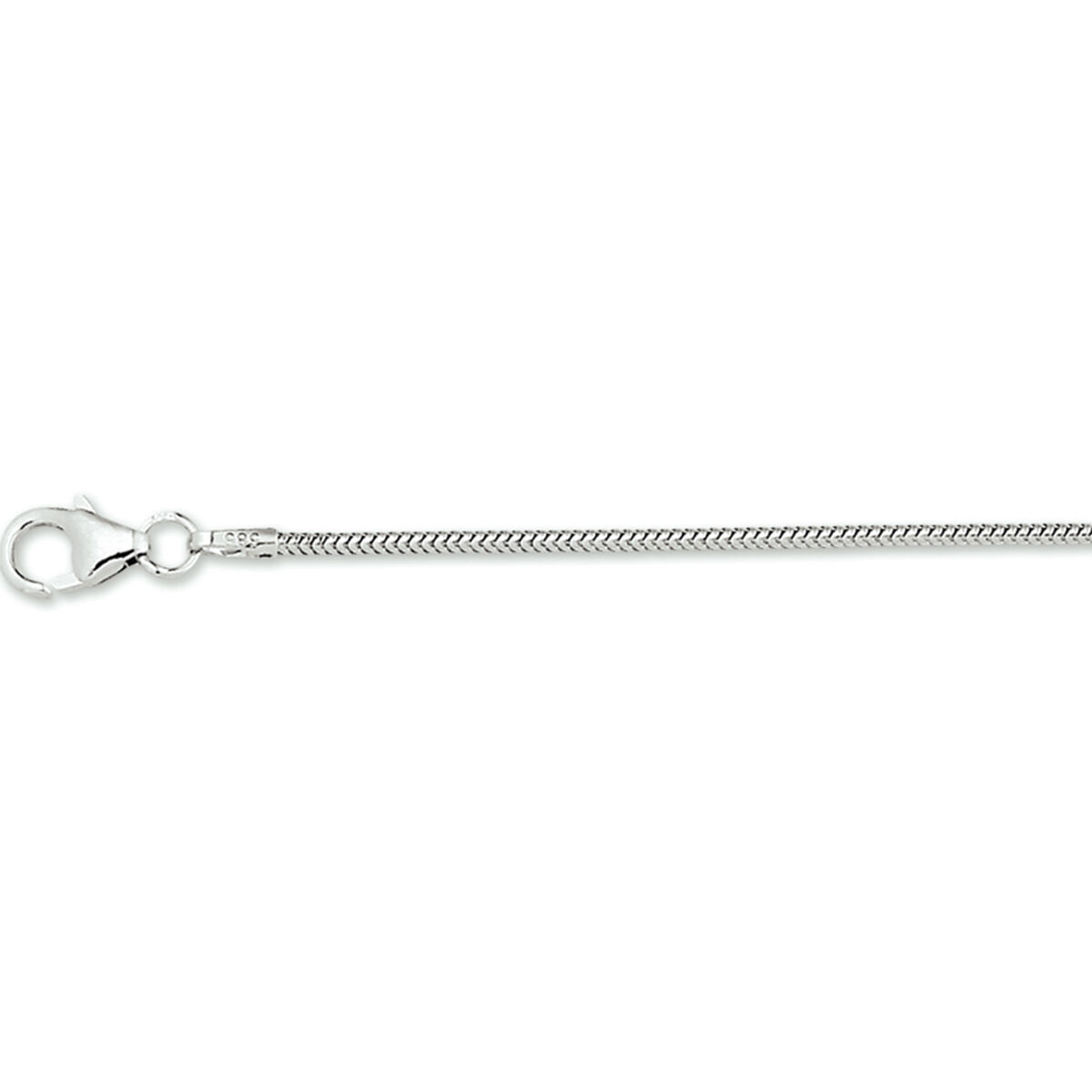 14krt Witgoud Slang Collier 0,9mm/42cm 